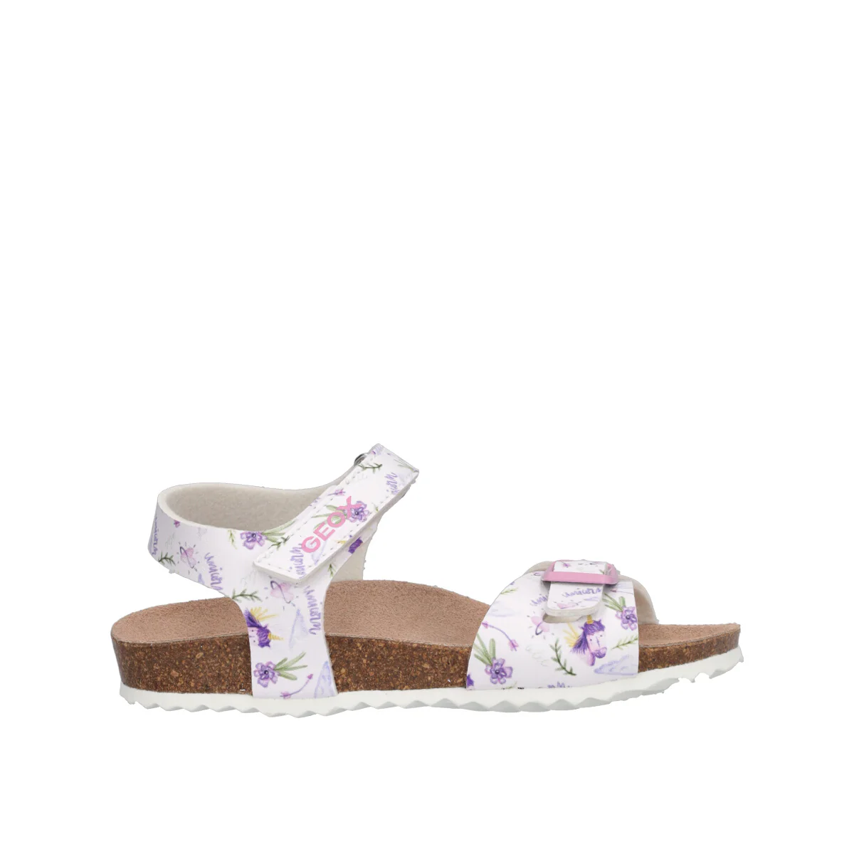 ADRIEL Sandali Bambina Bianchi con fiori Lilla
