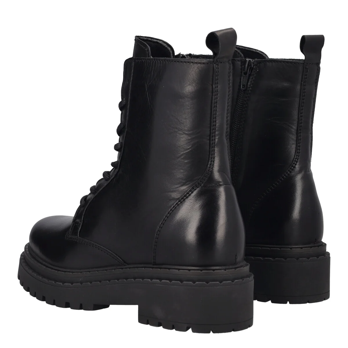 Anfibi Donna Nere in Pelle - Image 4