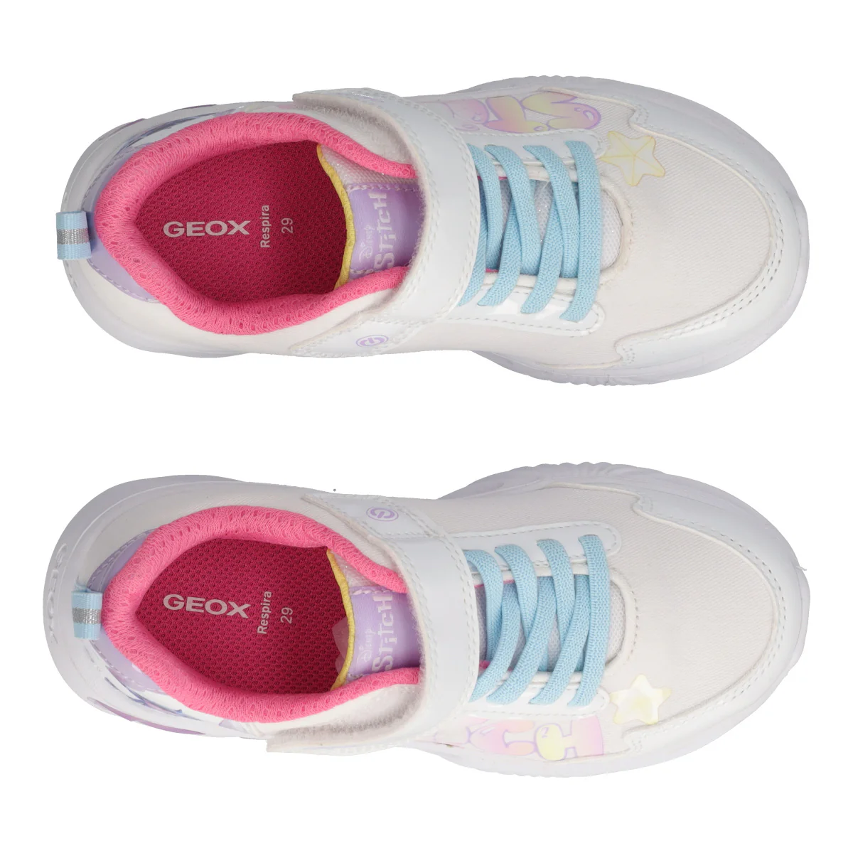 ASSISTER Sneakers Bambina Bianca tema Stitch con Luci - Image 5