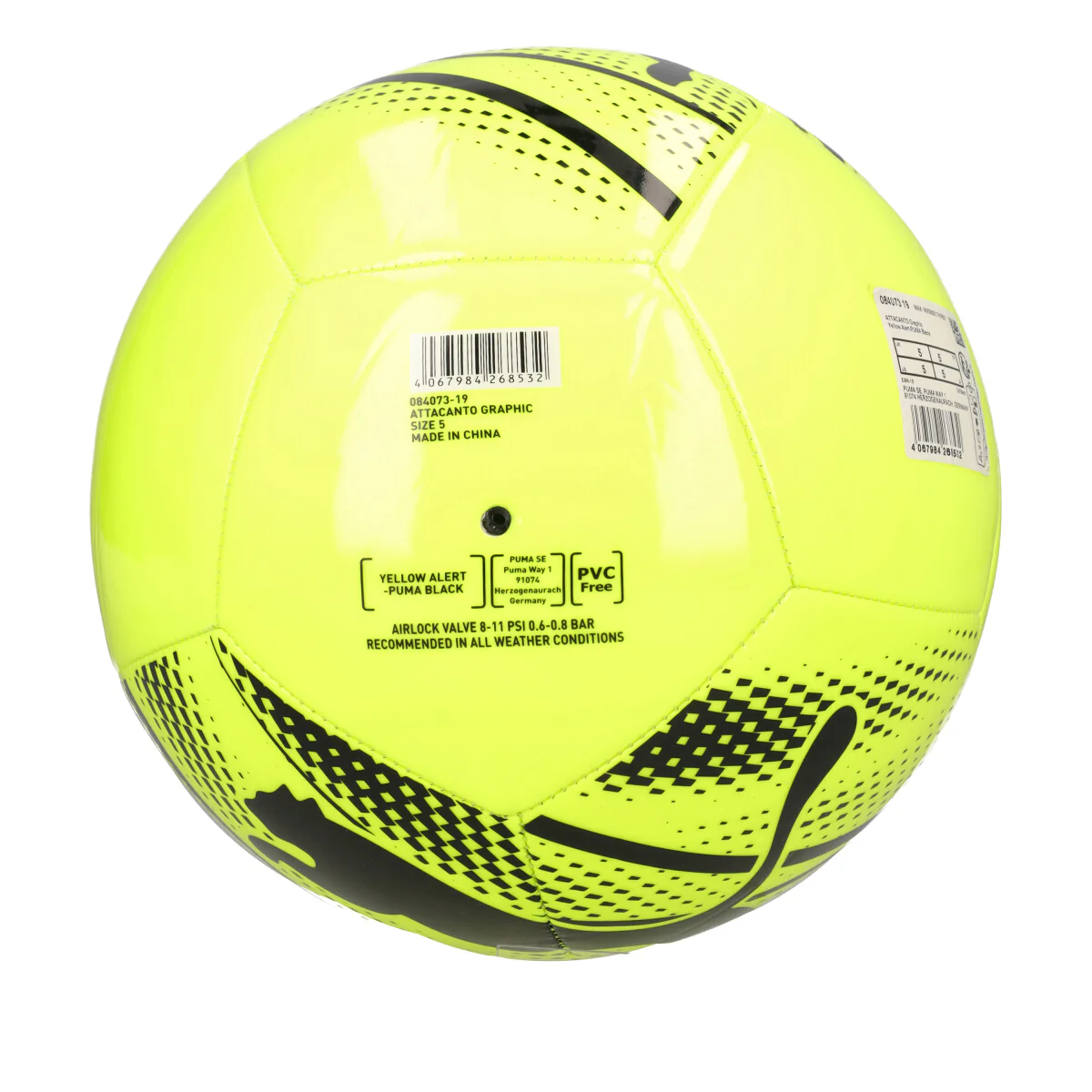 ATTACANTO GRAPHIC Pallone da Calcio Giallo Fluo - Image 2