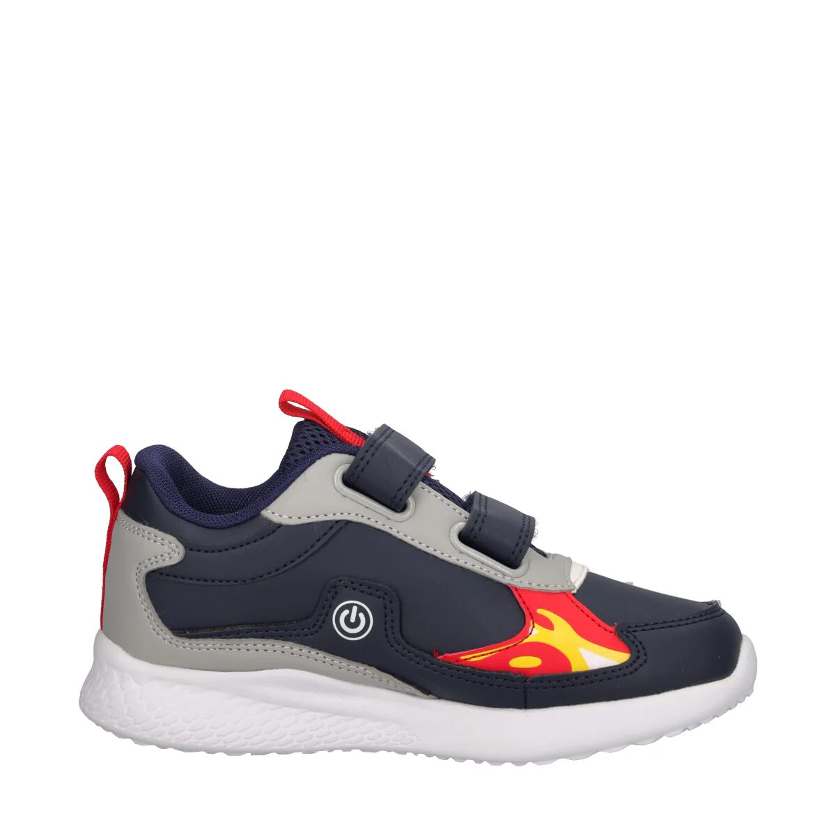 B&G INFINITY LIGHT Sneakers Bambino Nere e Rosse con Luci - Image 2