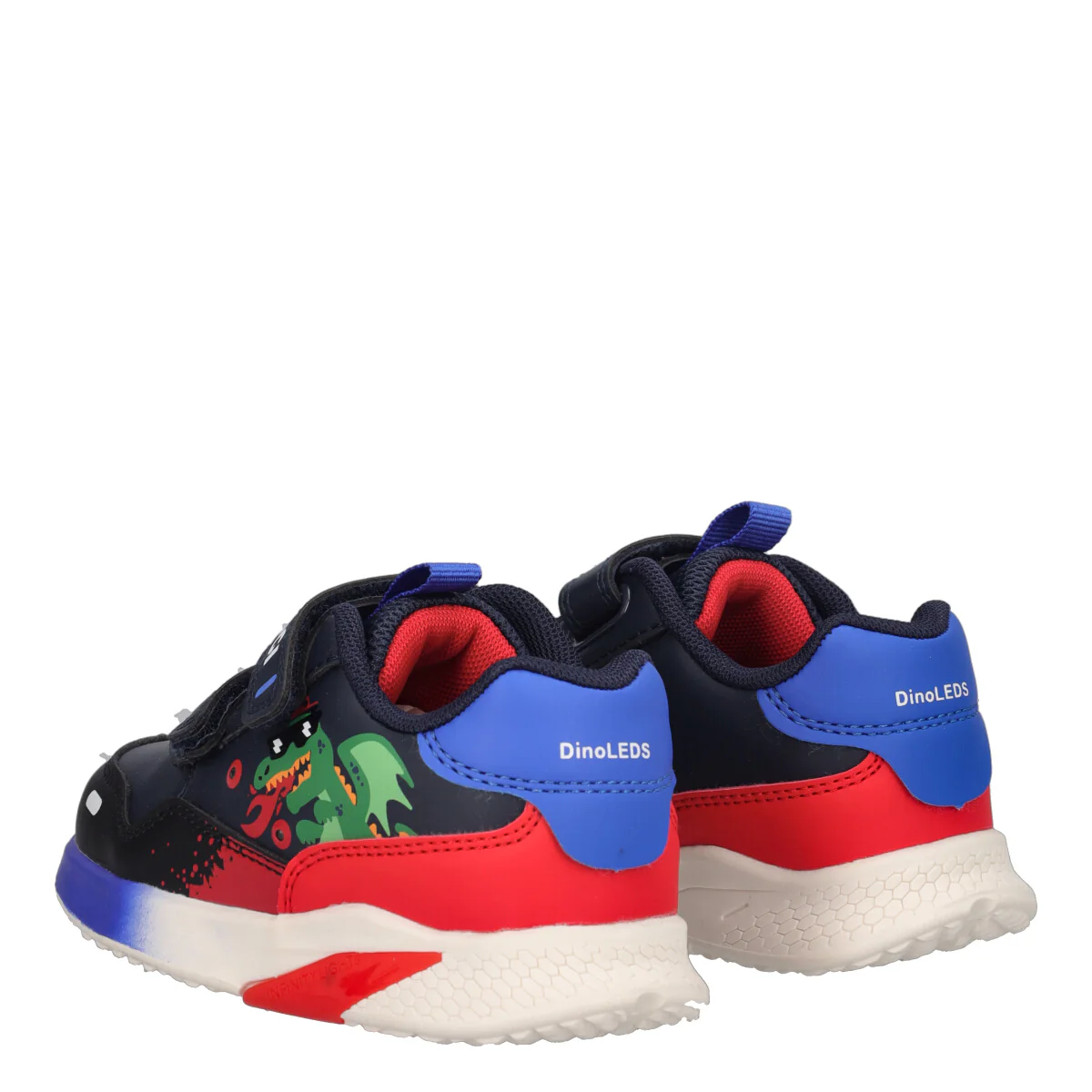 BABY INFINITY LIGHT Sneakers Bambino Blu e Rossa con Luci - Image 4