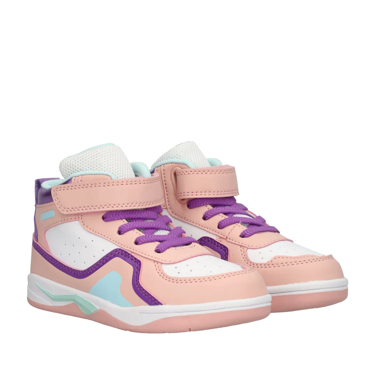 BABY PLAYER Sneakers Alte Bambina Bianche e Rosa - Image 3
