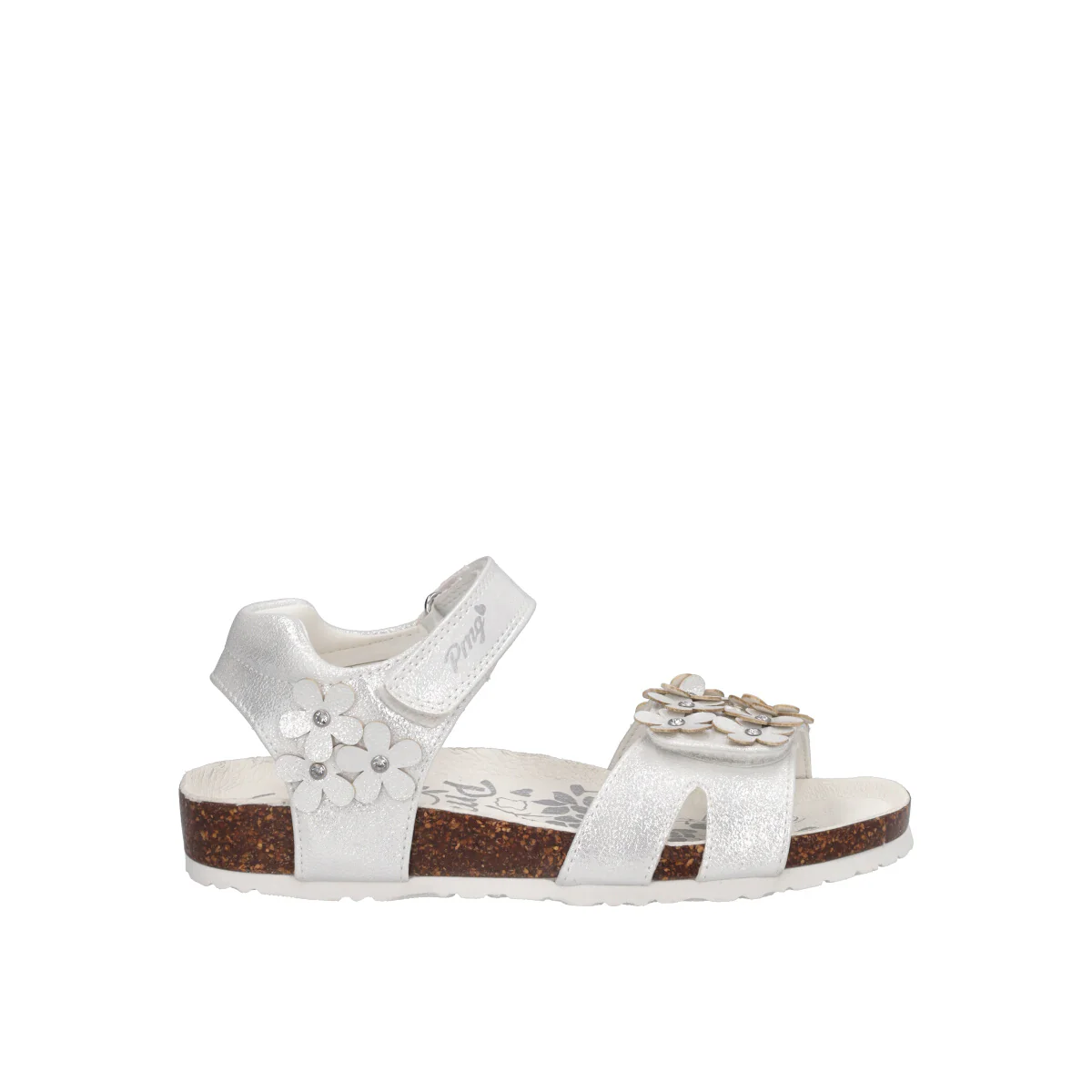 BIO SAND LIGHT Sandali bambina Bianchi con Fiori