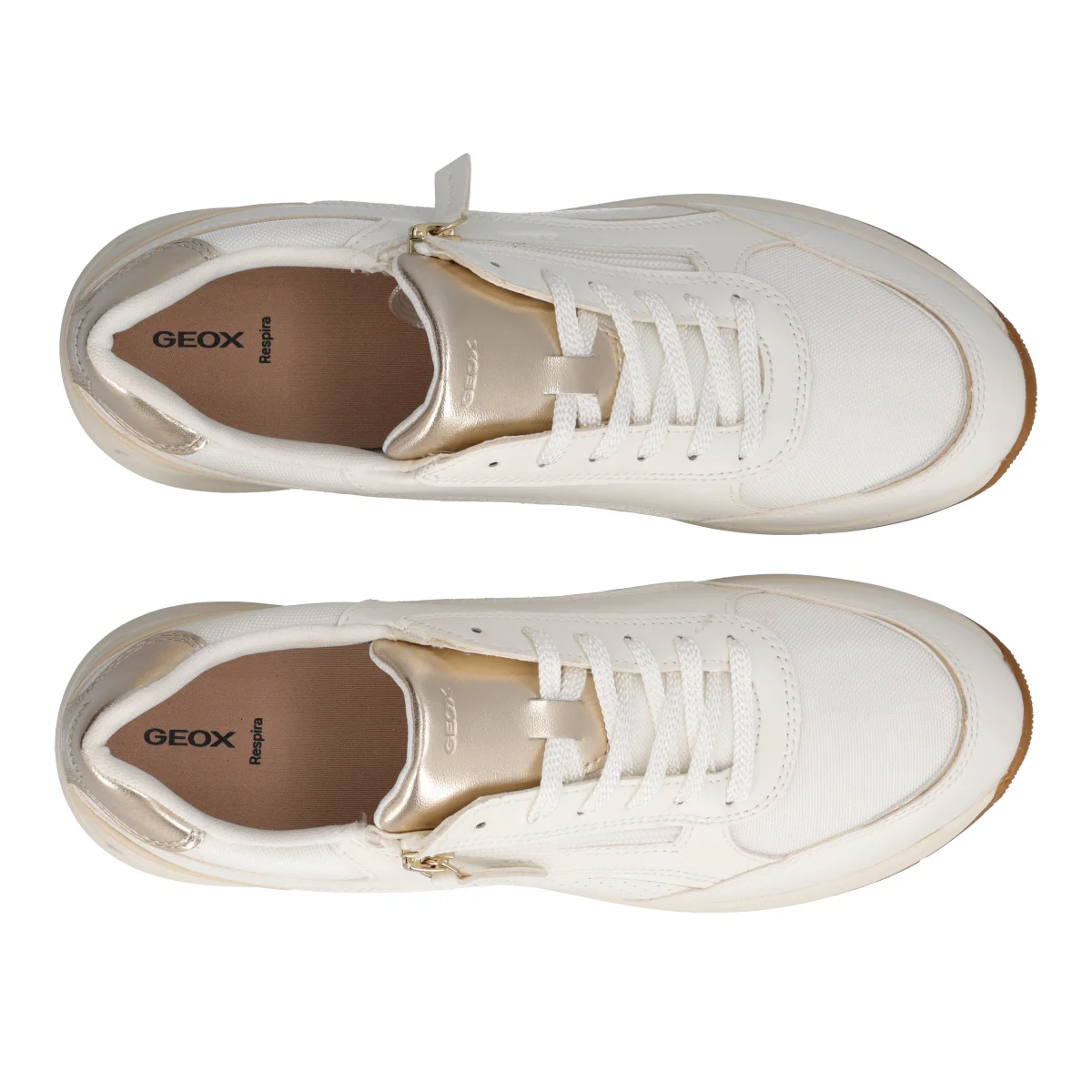 BULMYA Sneakers Donna Off White e Oro - Image 5