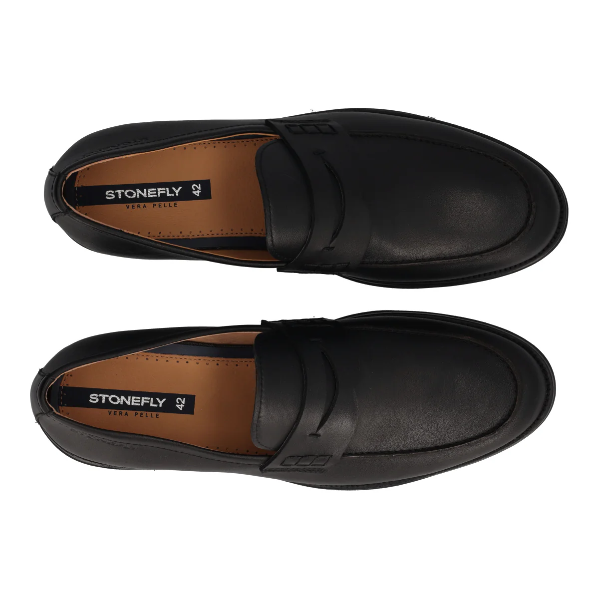 CALVIN 9 Mocassini Uomo Neri in Pelle - Image 5