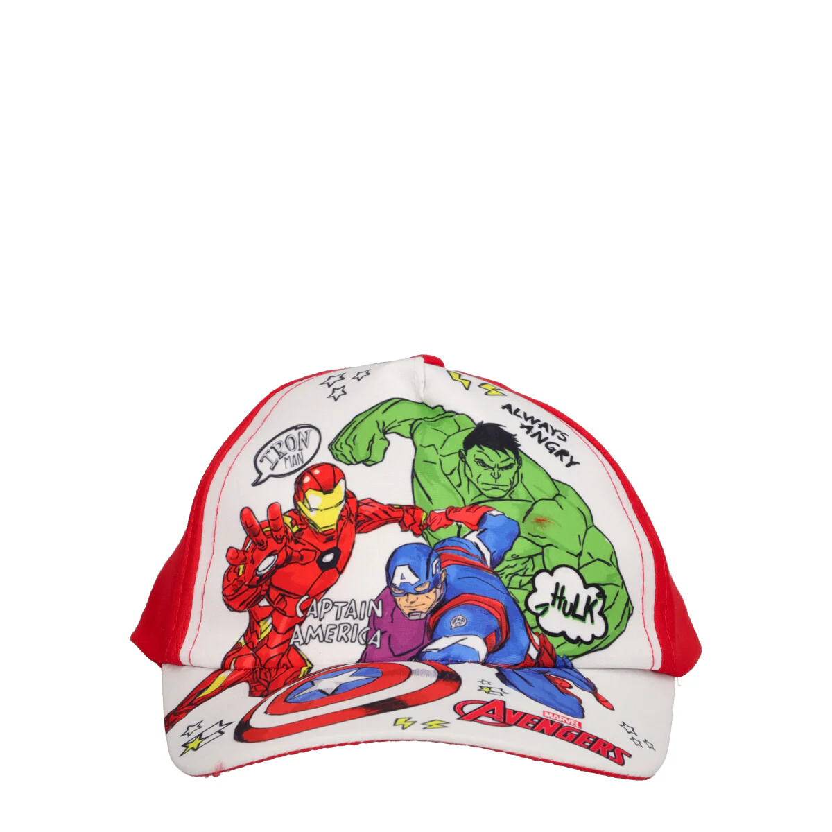 Cappello con Visiera Bambino Bianco e Rosso Avengers