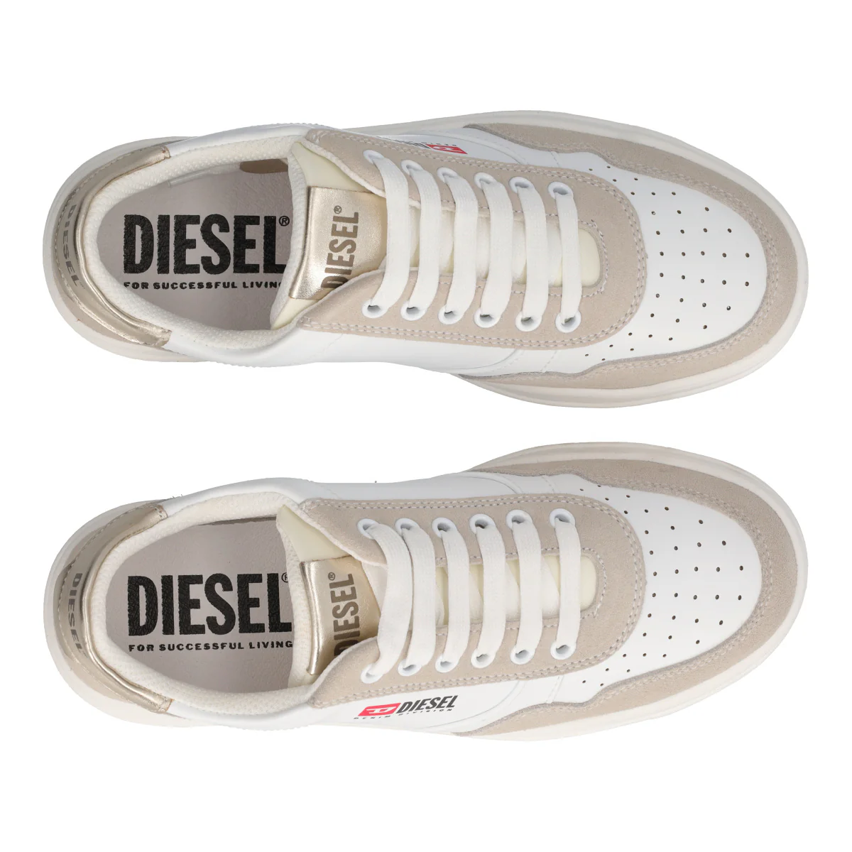 CASCOUN Sneakers Donna Bianche e Oro - Image 5