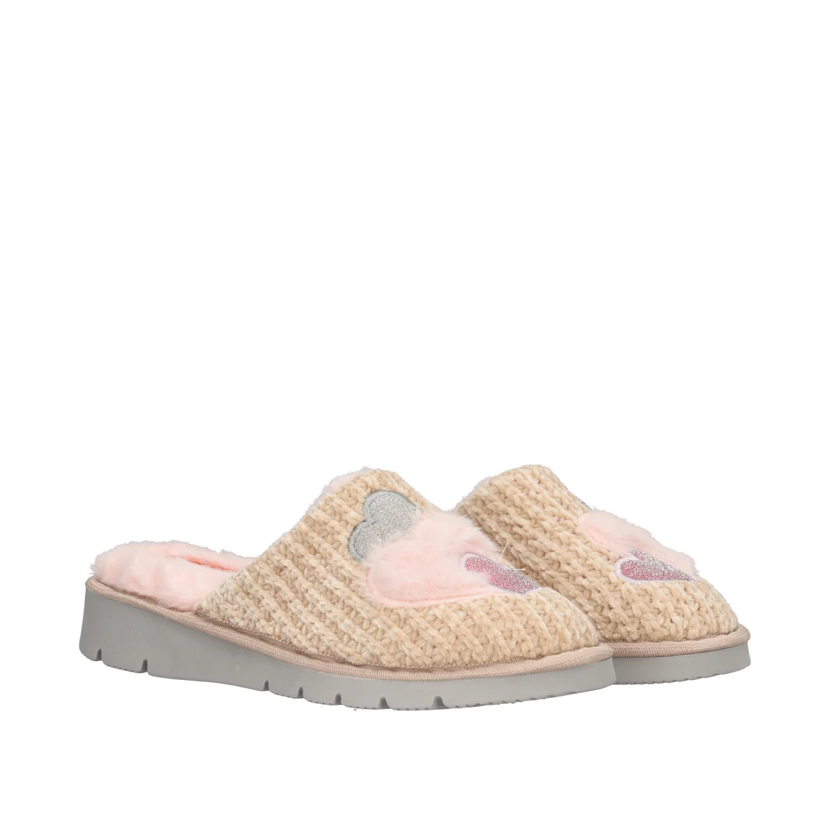 Ciabatte Casa Donna Rosa e Beige - Image 3
