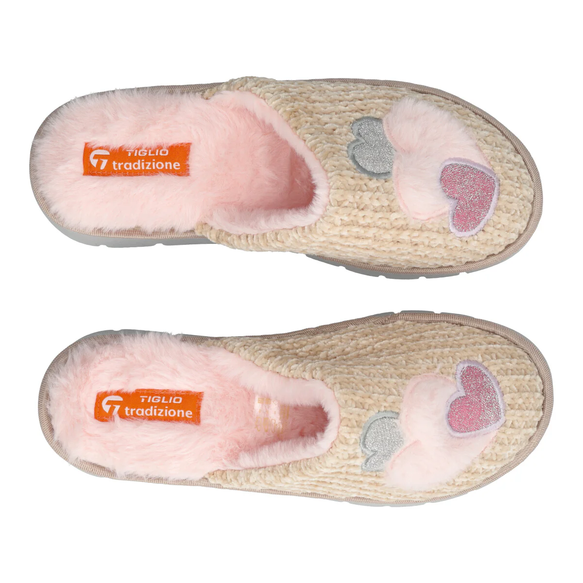 Ciabatte Casa Donna Rosa e Beige - Image 5