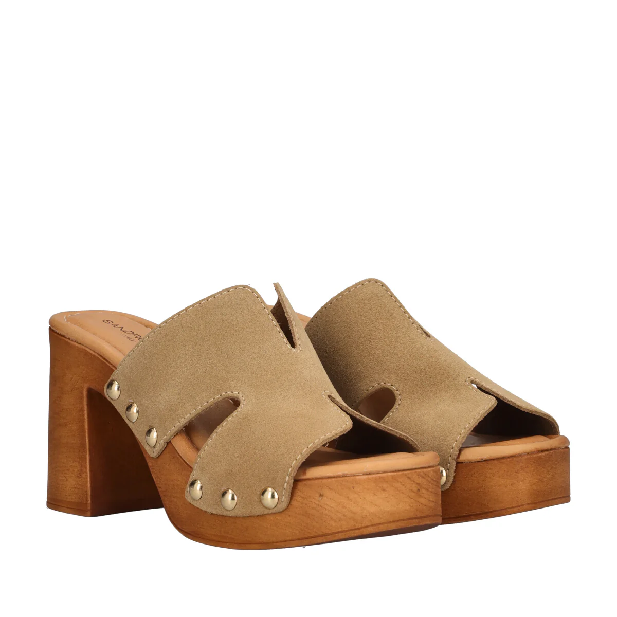 Ciabatte con Tacco Donna Sabbia - Image 3