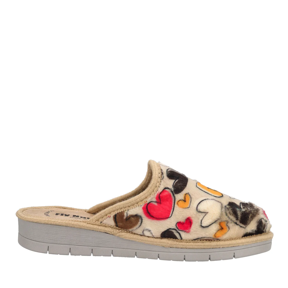 Ciabatte Donna Beige con Cuori Multicolori - Image 2