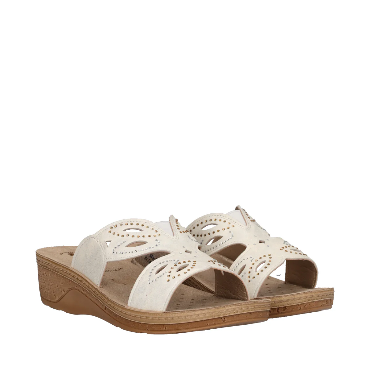 Ciabatte Donna Bianche e Beige - Image 3