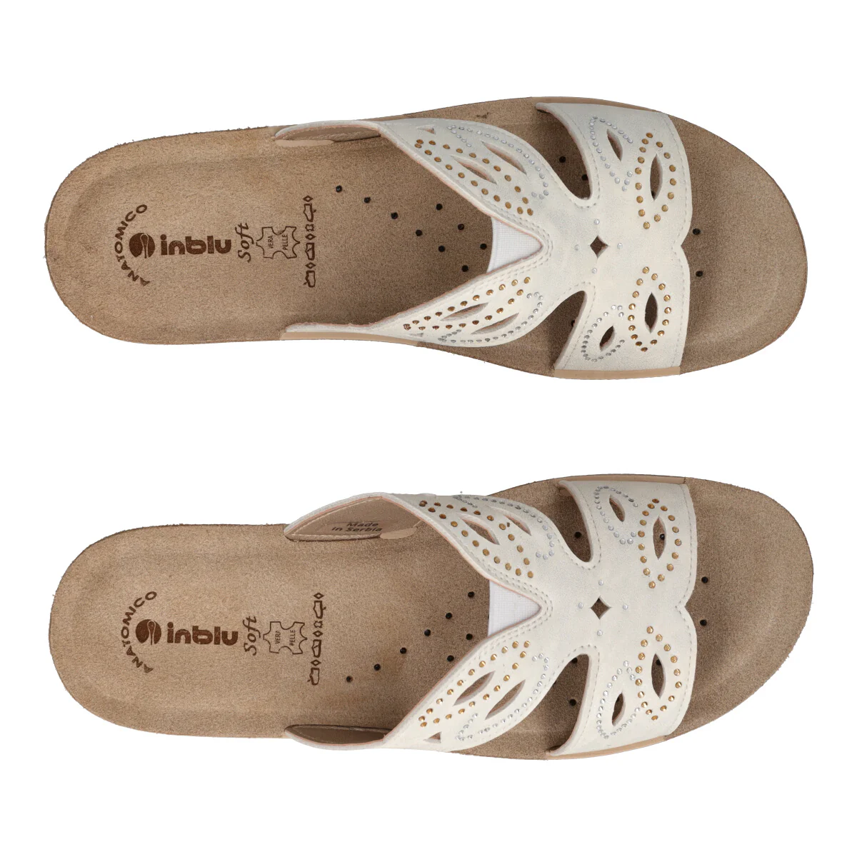 Ciabatte Donna Bianche e Beige - Image 5