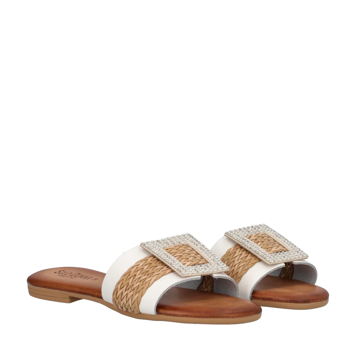Ciabatte Donna Bianche e Beige - Image 3