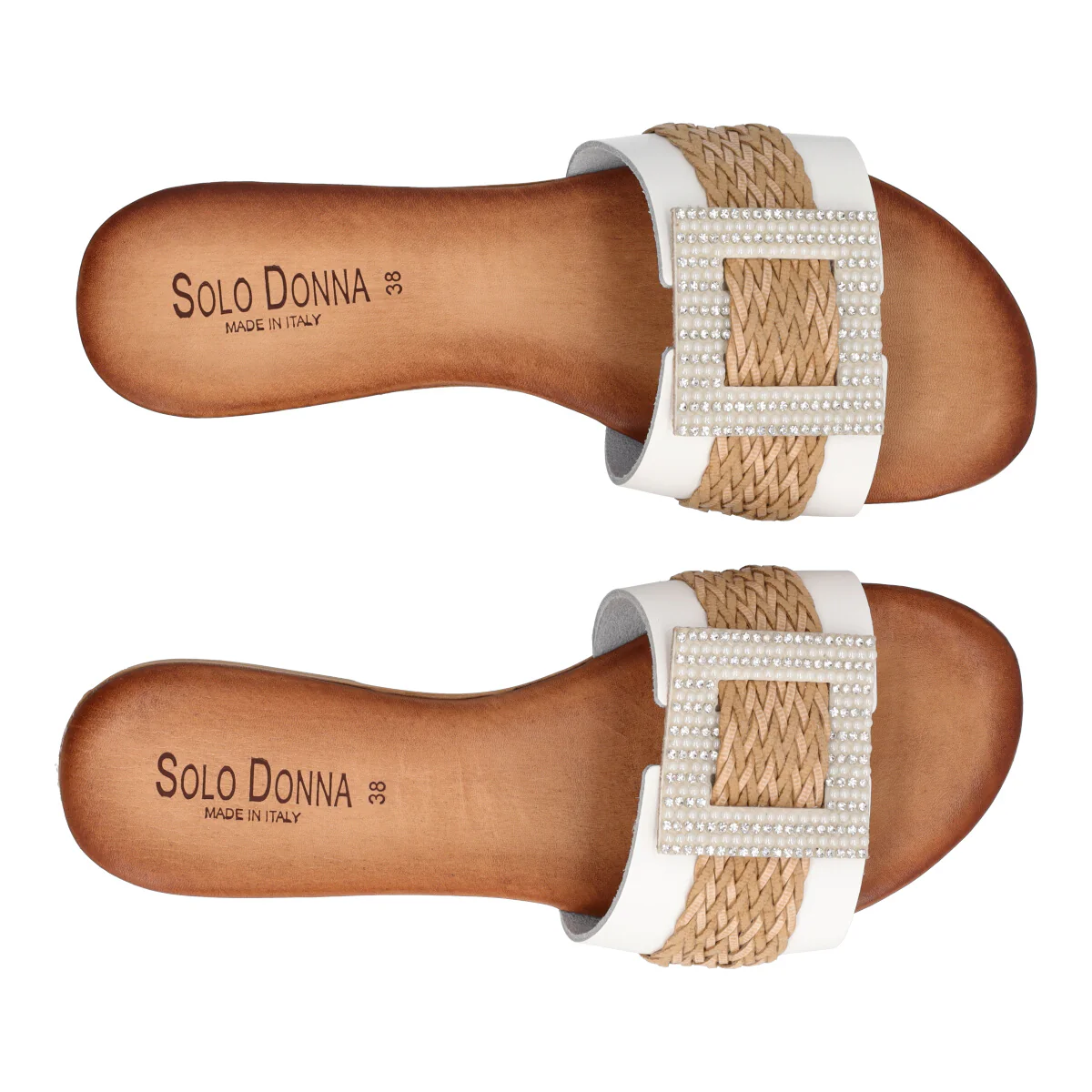 Ciabatte Donna Bianche e Beige - Image 5