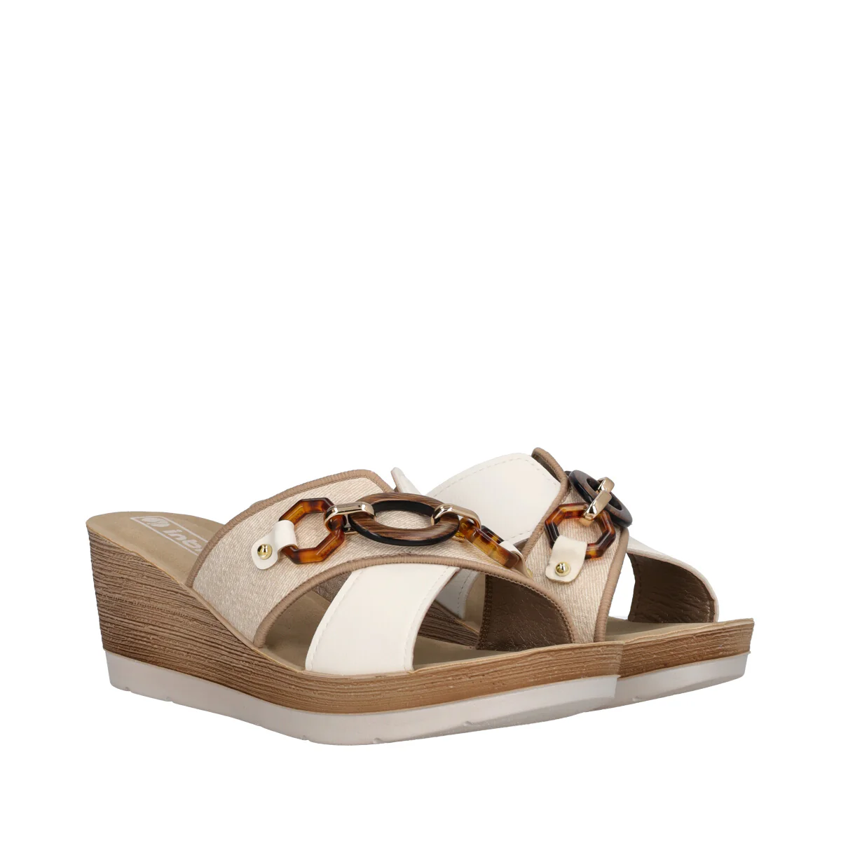 Ciabatte Donna Bianche e Beige - Image 3