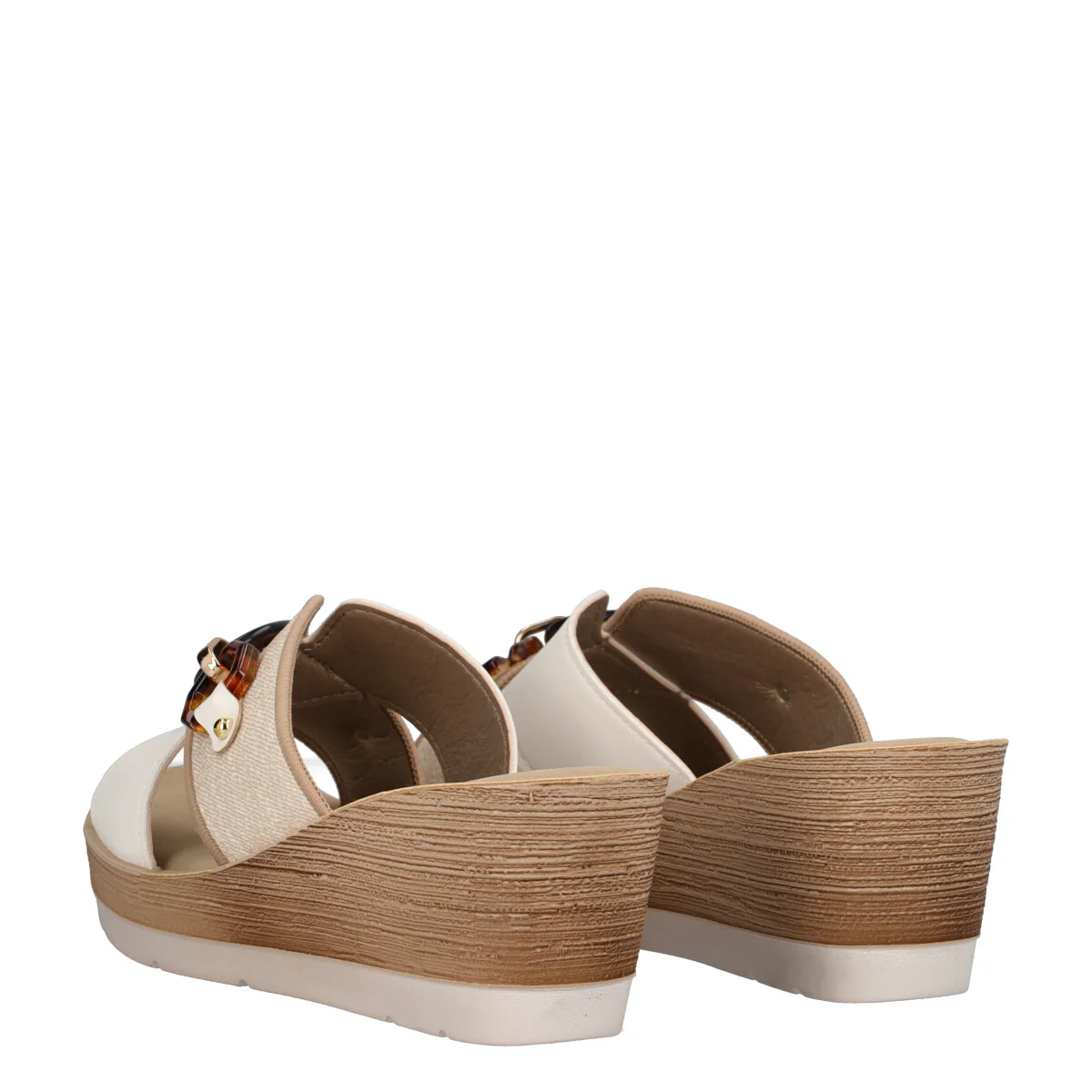 Ciabatte Donna Bianche e Beige - Image 4