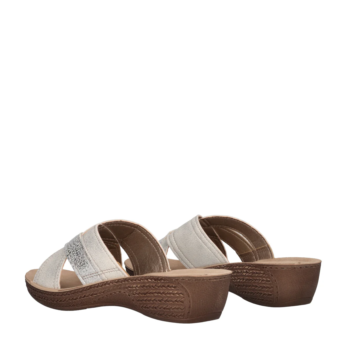 CIABATTE Donna Bianco e Argent - Image 4