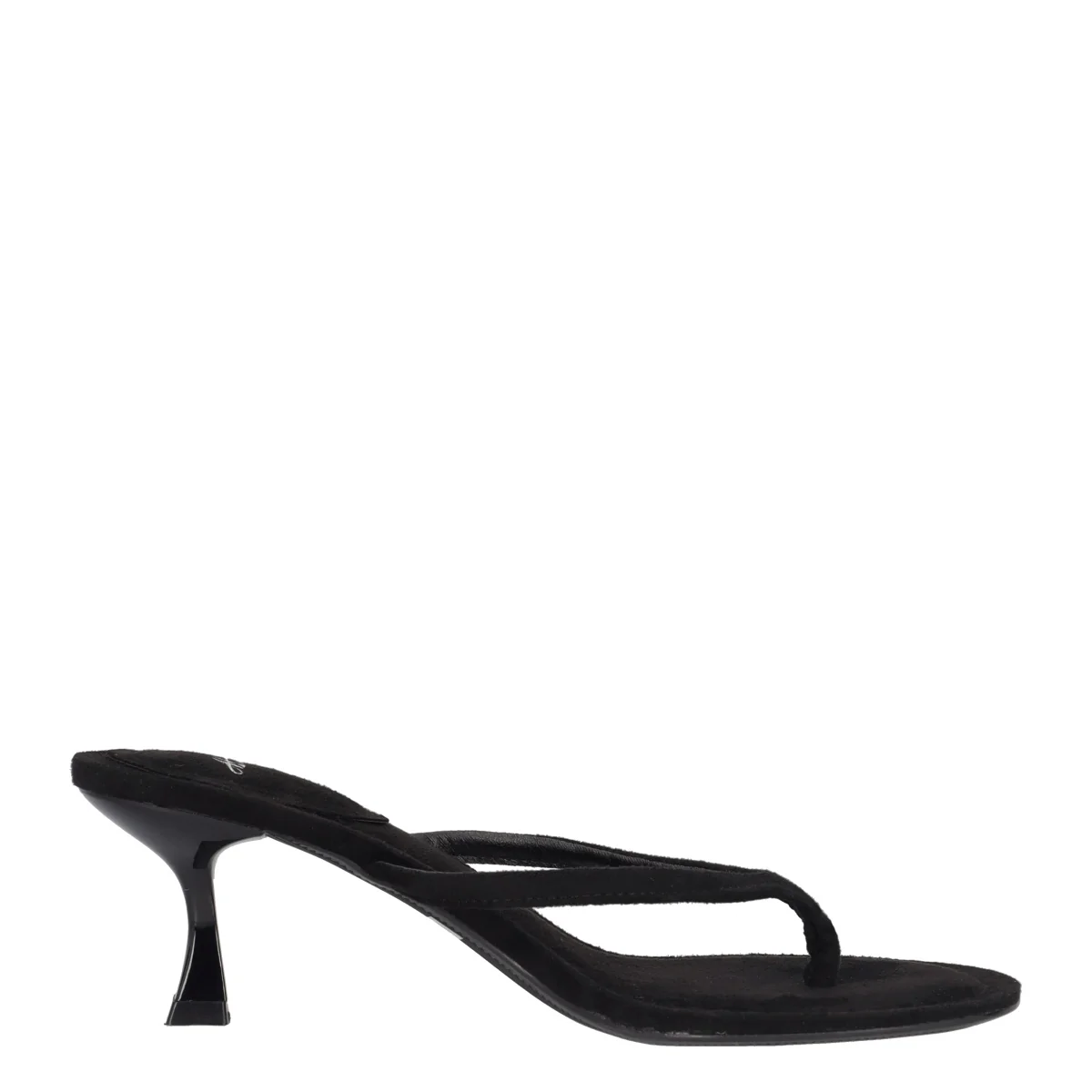 Ciabatte Infradito con Tacco Donna Nere - Image 2