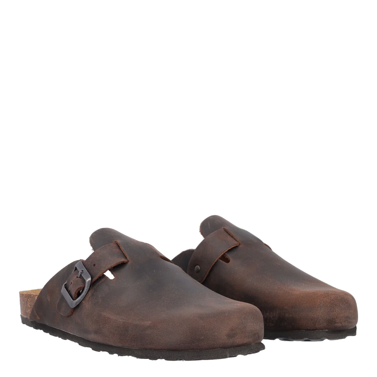 Ciabatte Uomo Marrone Rustiche in Pelle - Image 3