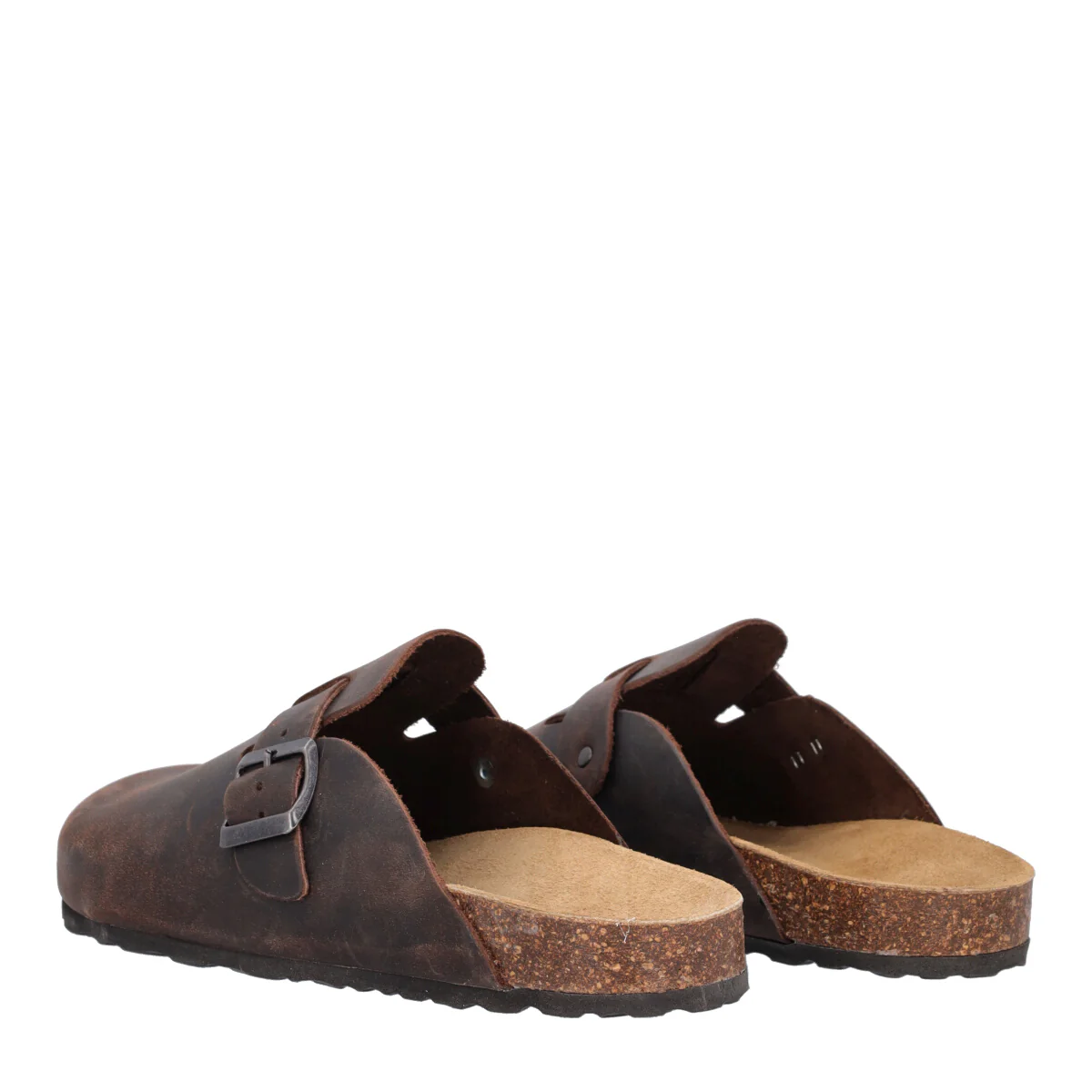 Ciabatte Uomo Marrone Rustiche in Pelle - Image 4