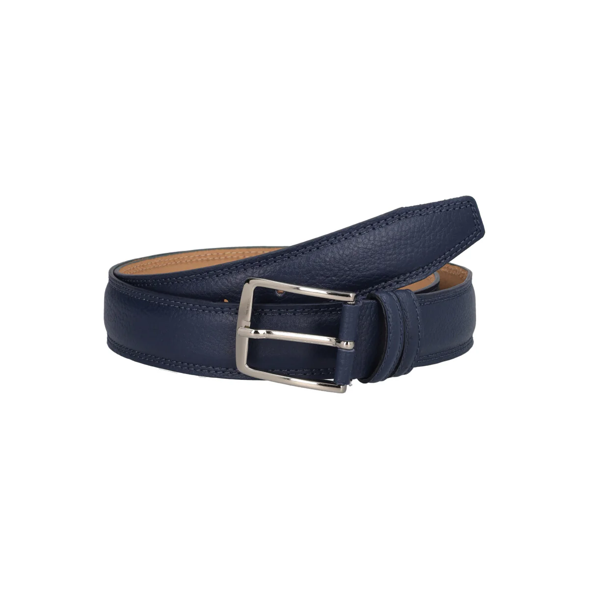 Cintura Uomo Blu Vitello