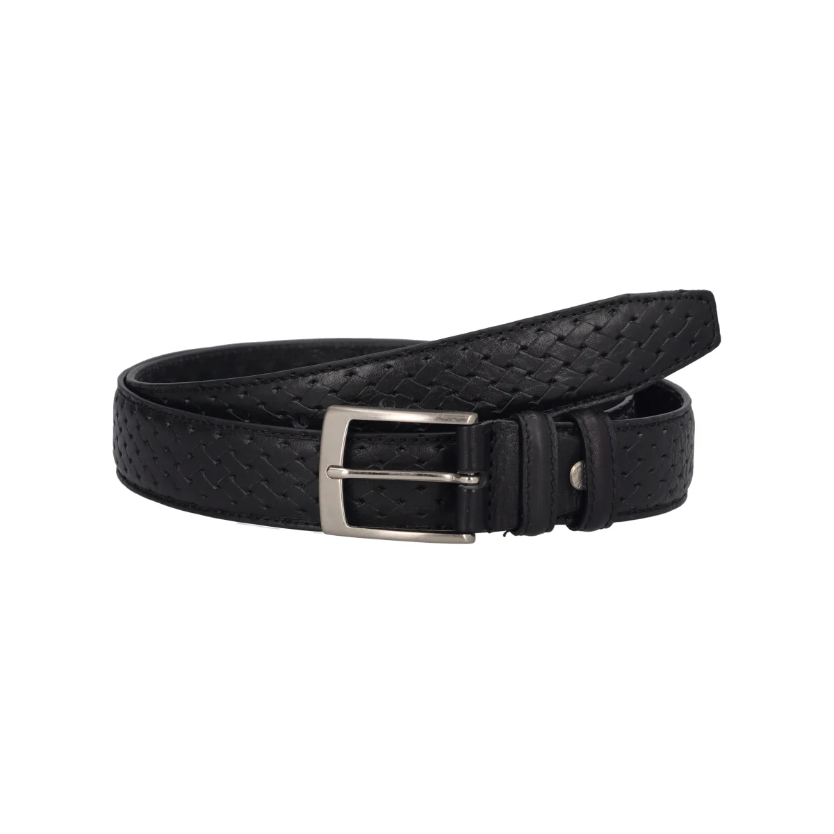 Cintura Uomo Nera Treccia