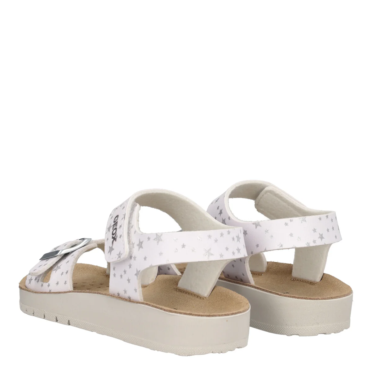 COSTAREI Sandali Bambina Bianchi con Stelle Argento - Image 4