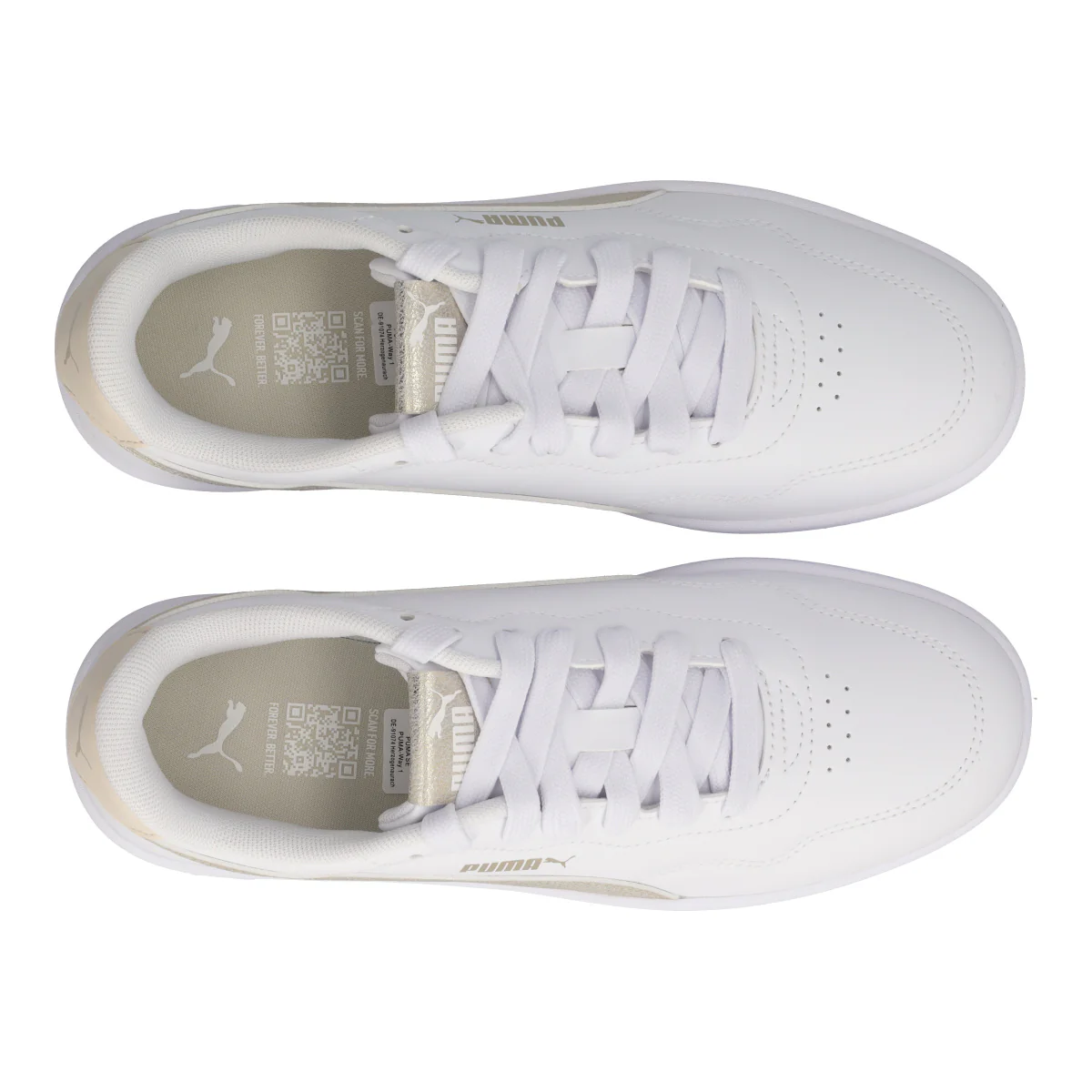 COURT LALLY METALLIC WHISPER Sneakers Donna Bianche e Oro - Image 5