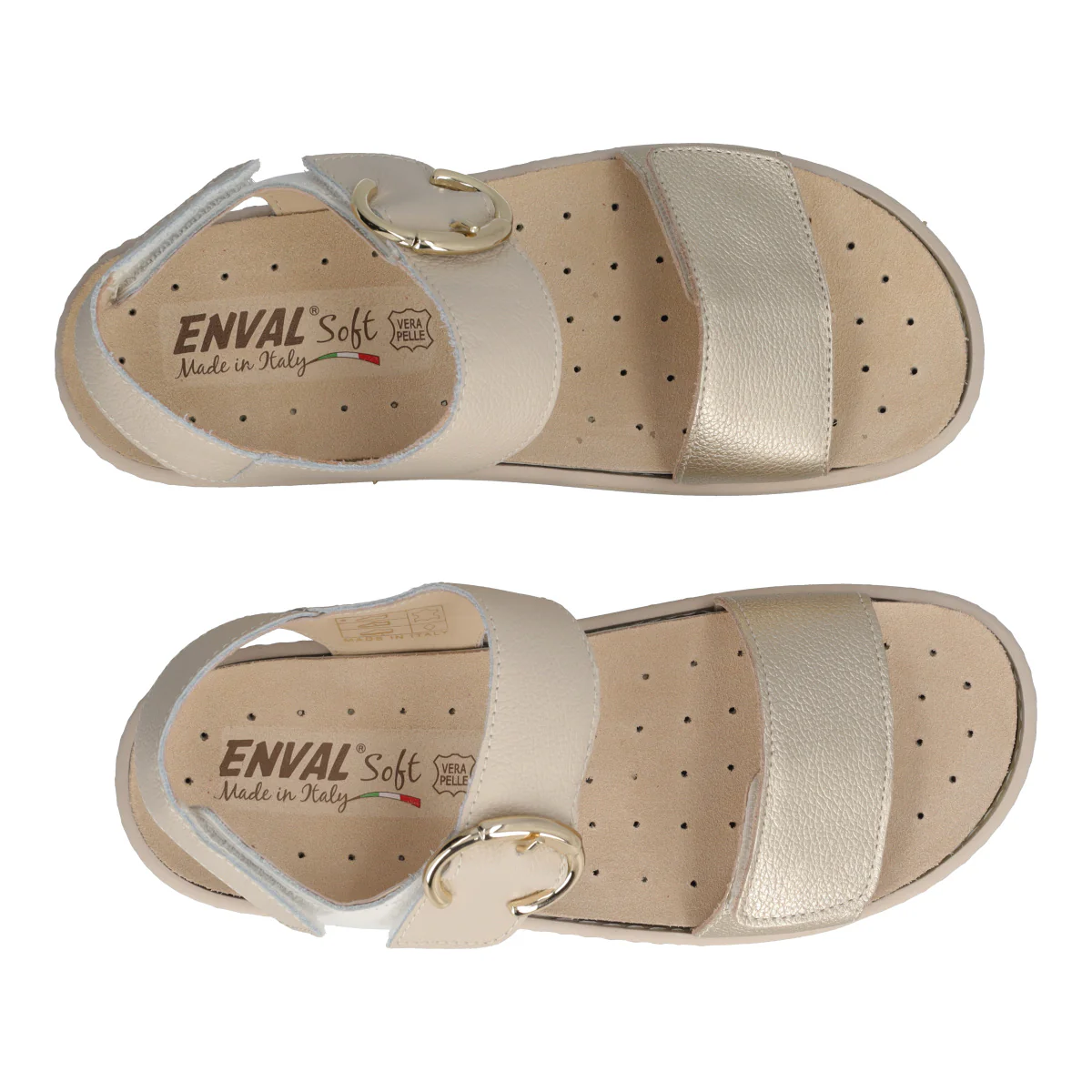 DAYANA Sandali comfort Donna Oro e Beige - Image 5