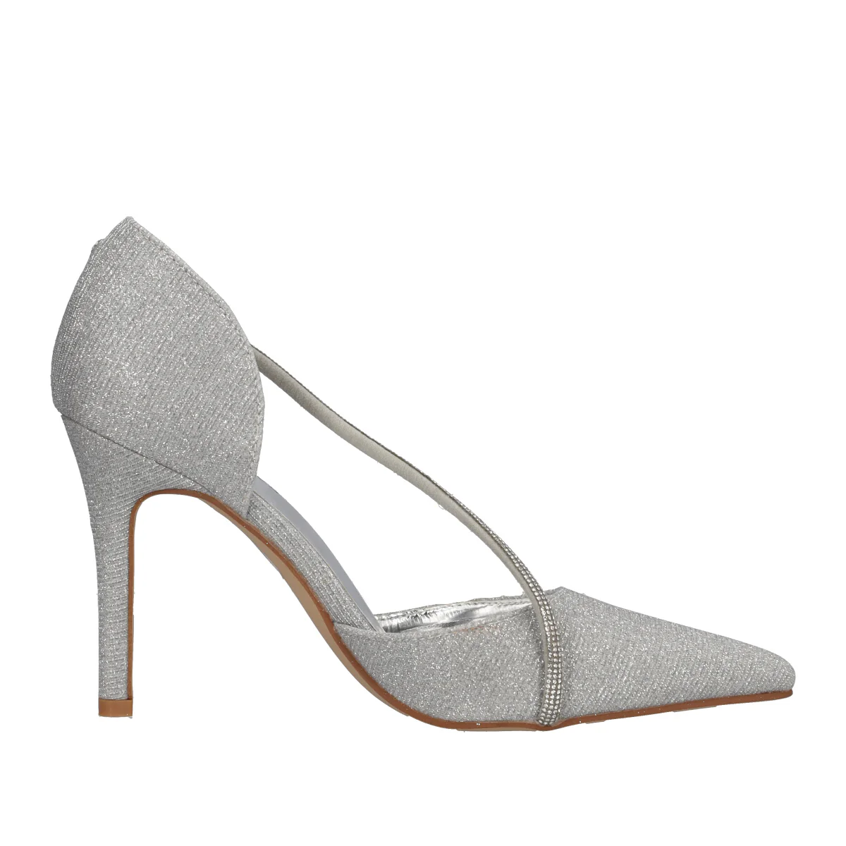 Décolleté Donna Argento Glitter tacco a Spillo 9 cm - Image 2