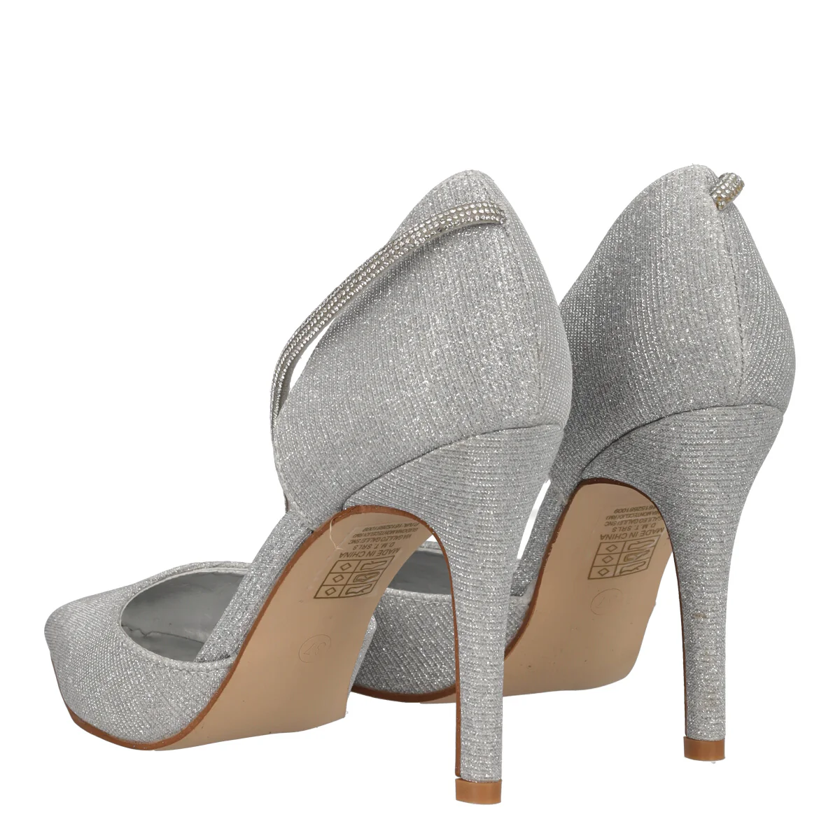 Décolleté Donna Argento Glitter tacco a Spillo 9 cm - Image 4