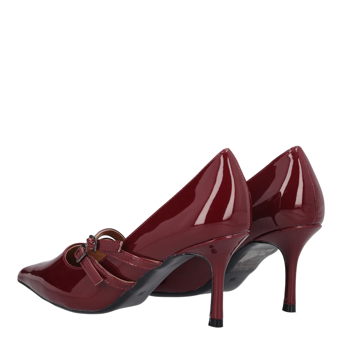 Decolletè Donna Burgundy in Vernice - Image 4