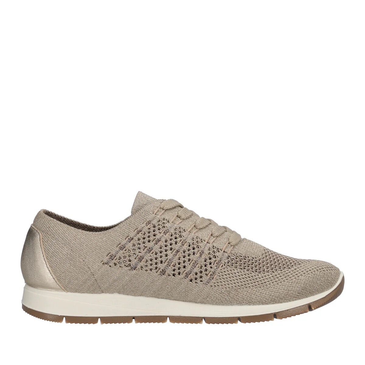 EDITH Sneakers Donna Taupe- Platino - Image 2