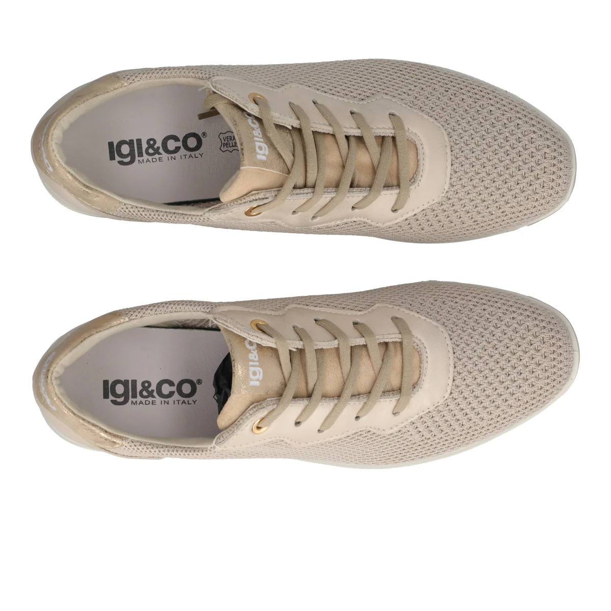 ELLEN Sneakers Donna Crema e Oro - Image 5