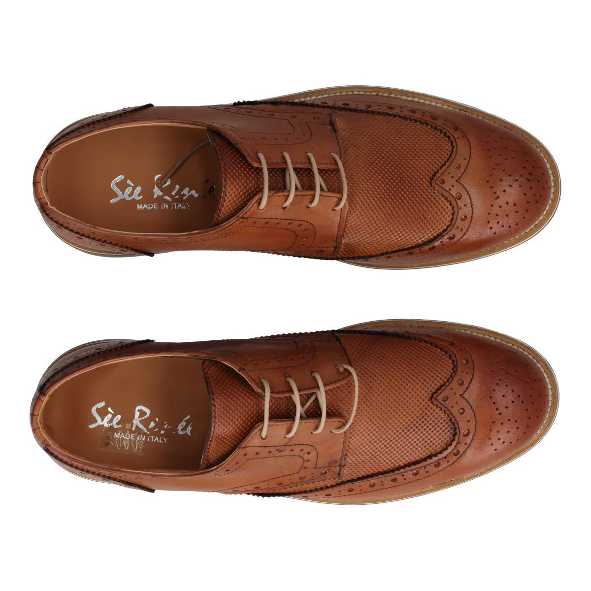 Francesine Uomo Color Cuoio in Pelle - Image 5