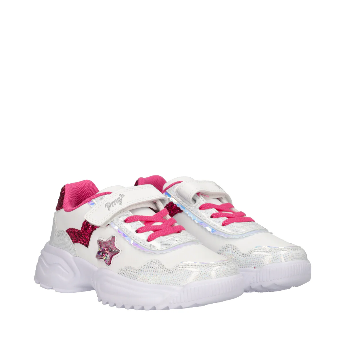 GIRL DISSY Sneakers Bambina Bianche e Fuxia - Image 3