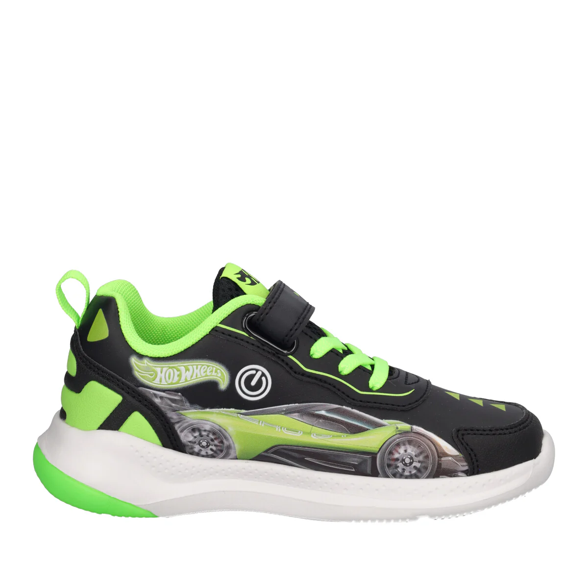 HOT WHEELS B&G LIGHTS Sneakers Bambino Nere e Verdi - con Luci - Image 2