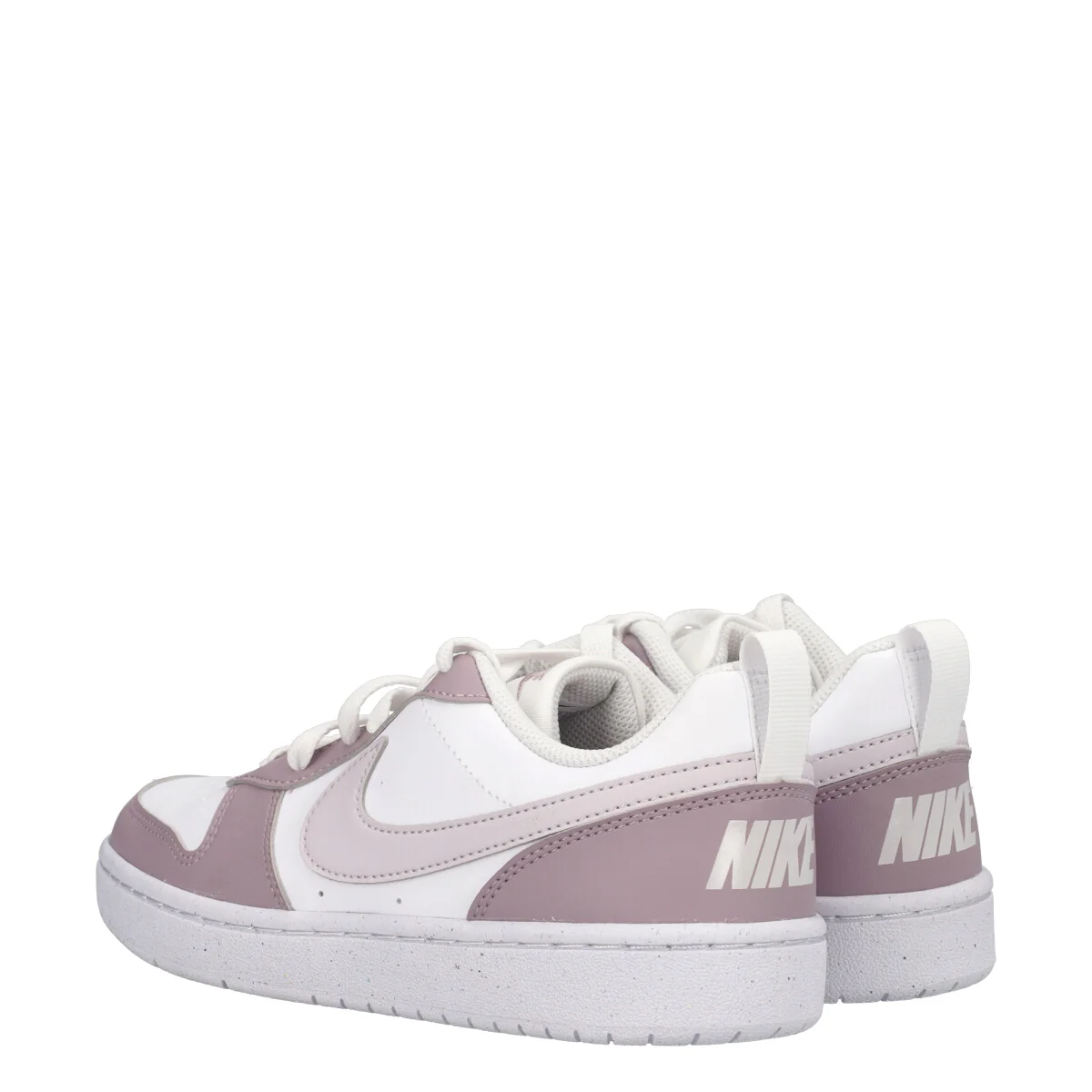JR COURT BOROUGH LOW RECRAFT G Sneakers Junior Bianche e Malva - Image 4