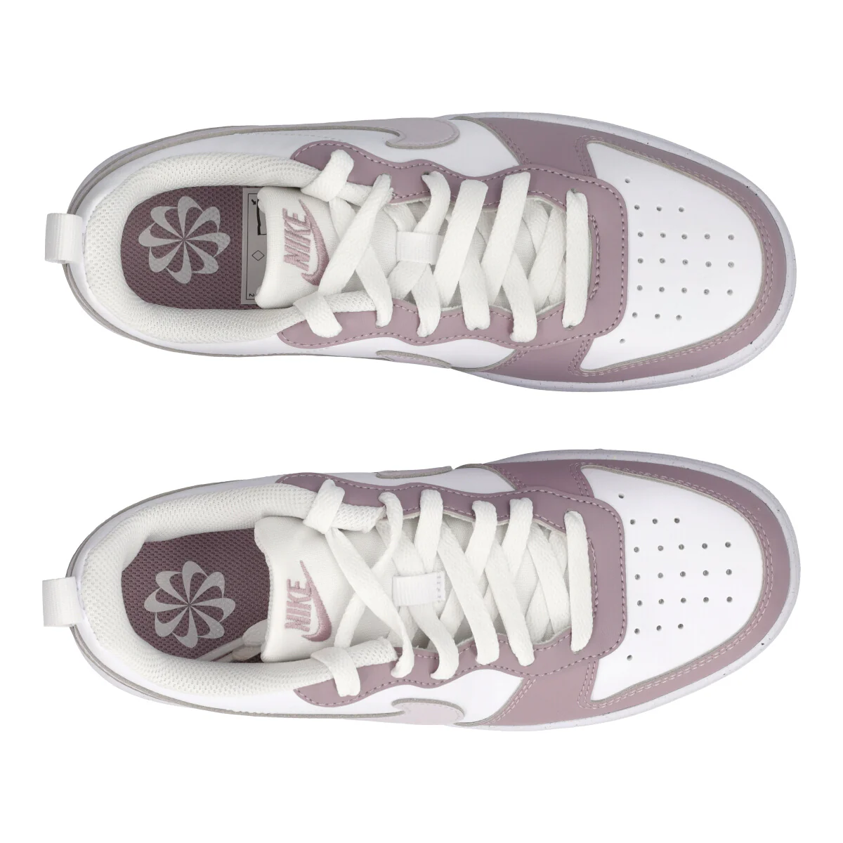 JR COURT BOROUGH LOW RECRAFT G Sneakers Junior Bianche e Malva - Image 5