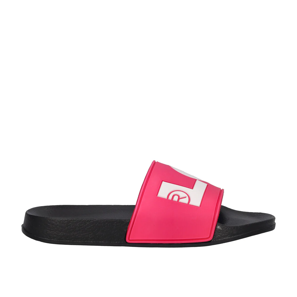 JUNEL Ciabatte Mare Bambini Nere e Fucsia