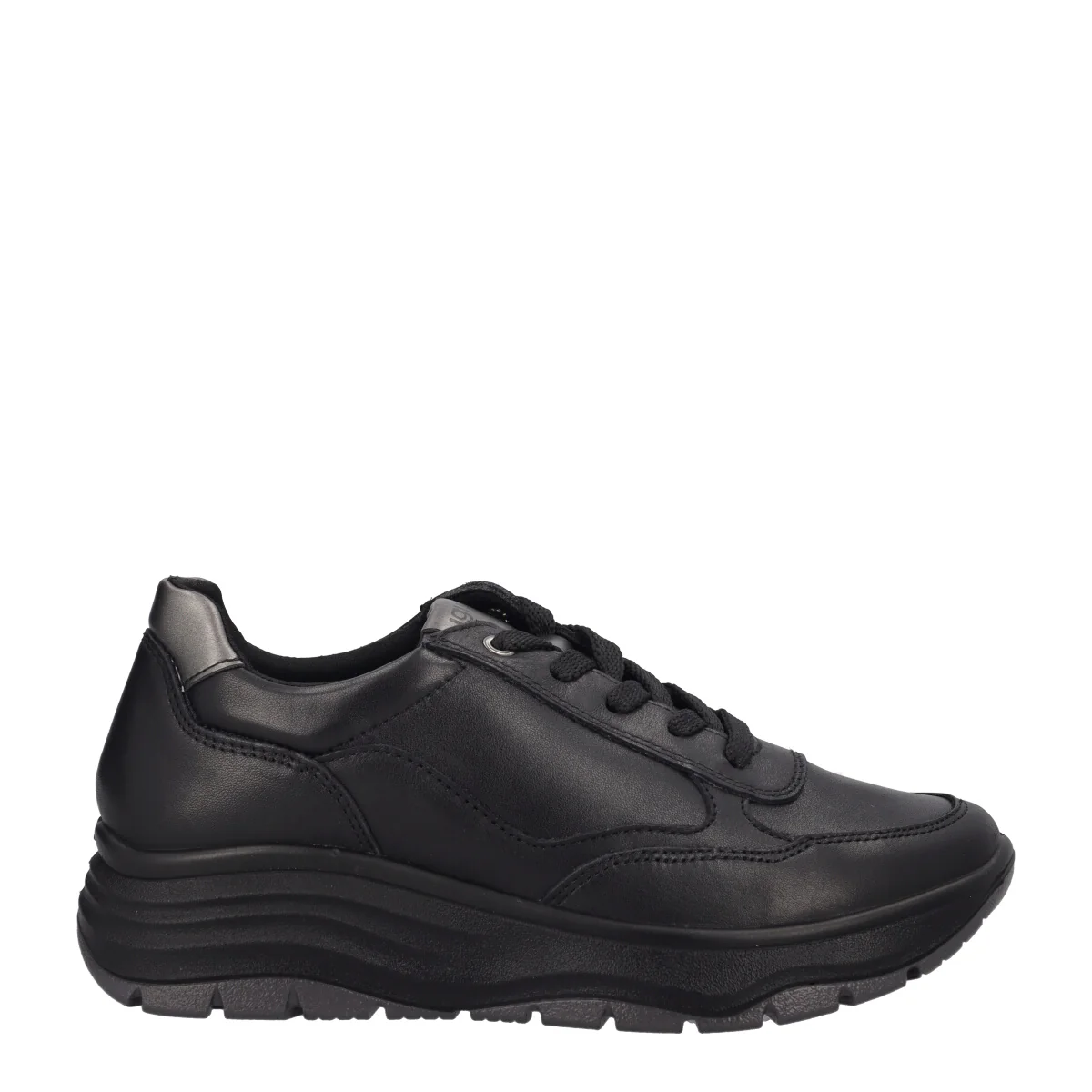 KIM Sneakers Donna Nere in Pelle