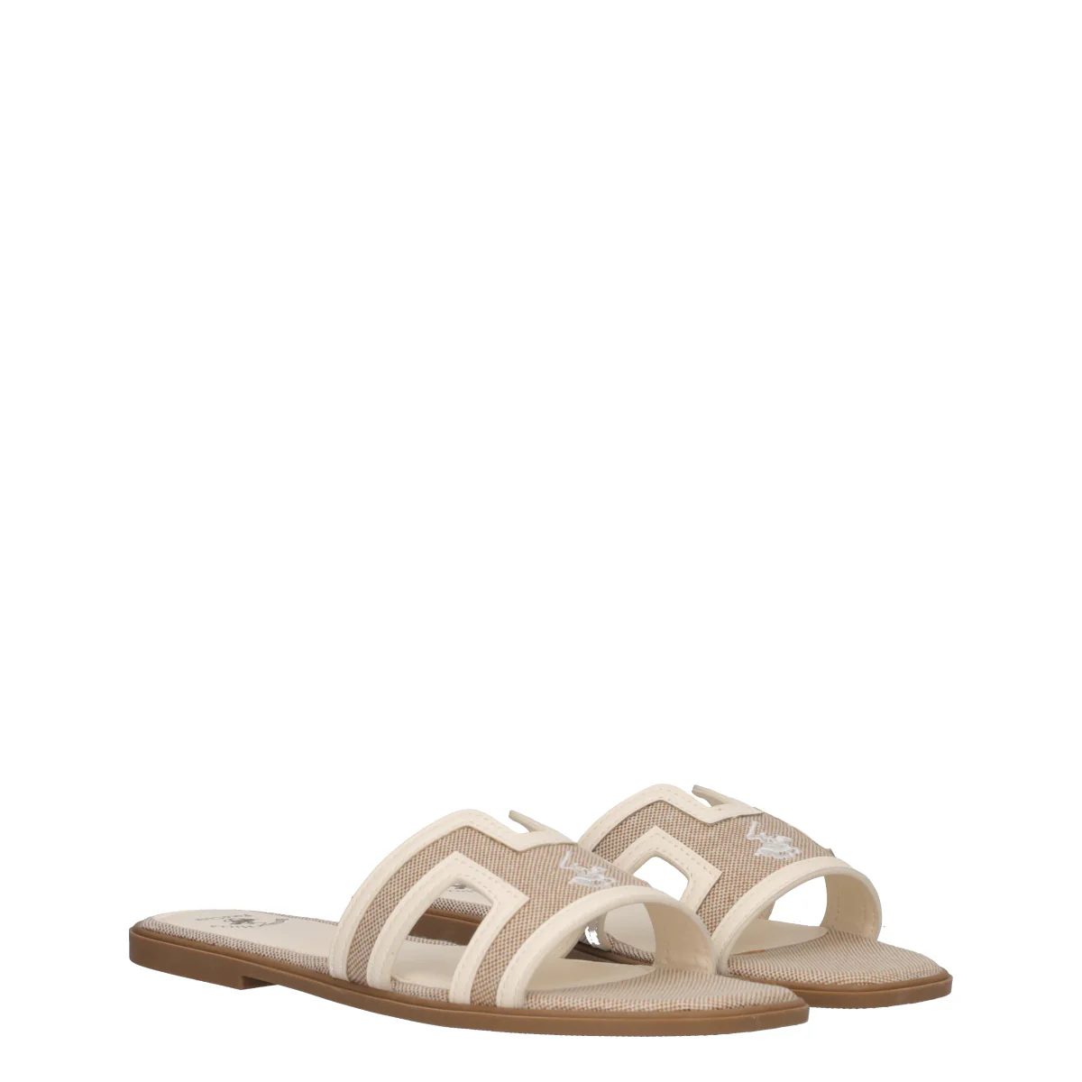 MINA CVS Ciabatte Donna Beige e Bianche - Image 3