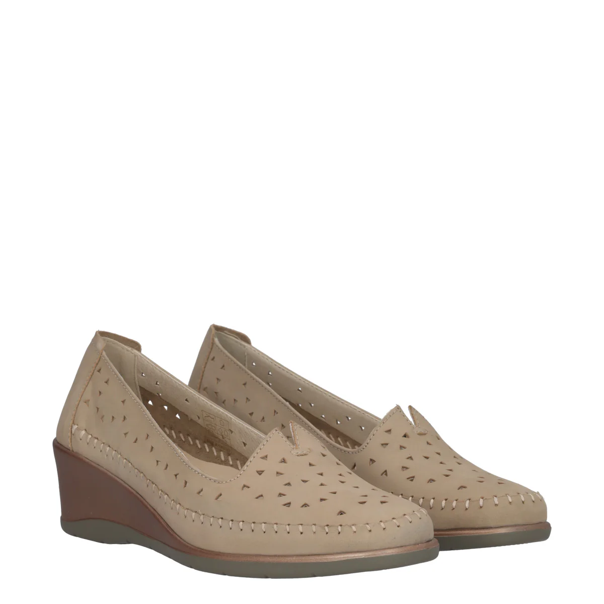 Mocassini Comfort Beige Donna in Pelle - Image 3