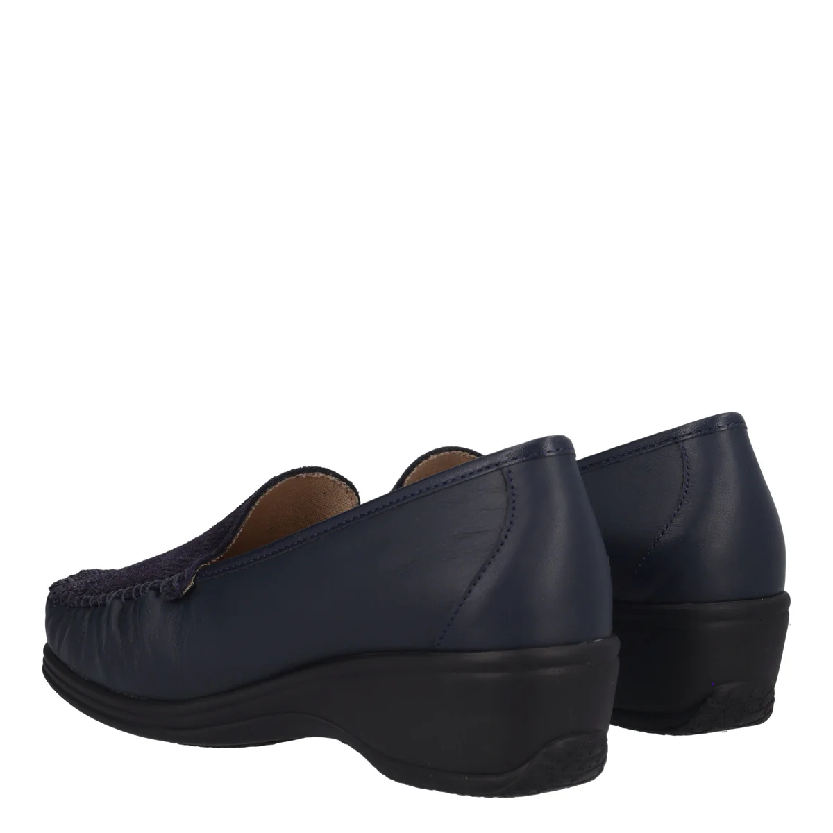Mocassini Comfort Donna Blu in Pelle - Image 4