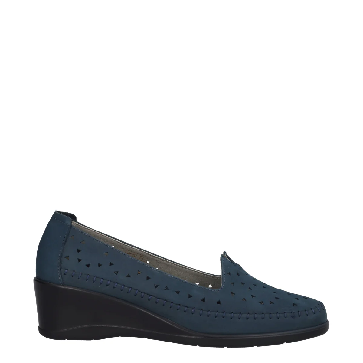 Mocassini comfort Donna Blu in Pelle