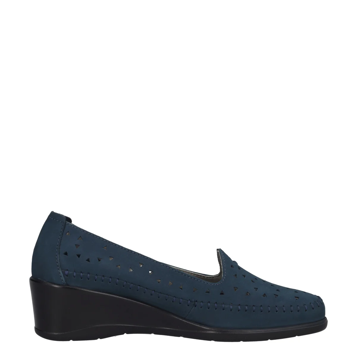 Mocassini comfort Donna Blu in Pelle - Image 2
