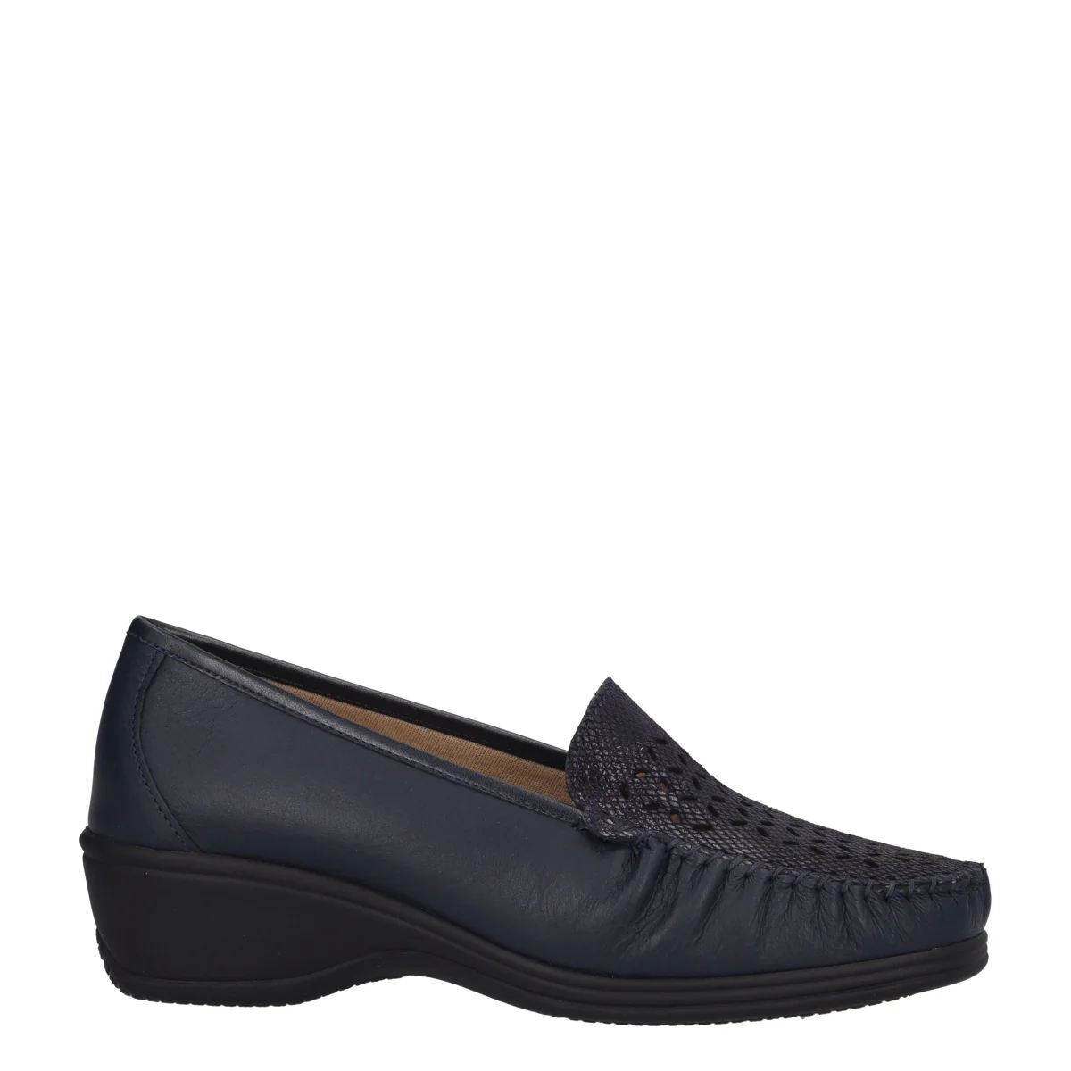 Mocassini Comfort Donna Blu in Pelle
