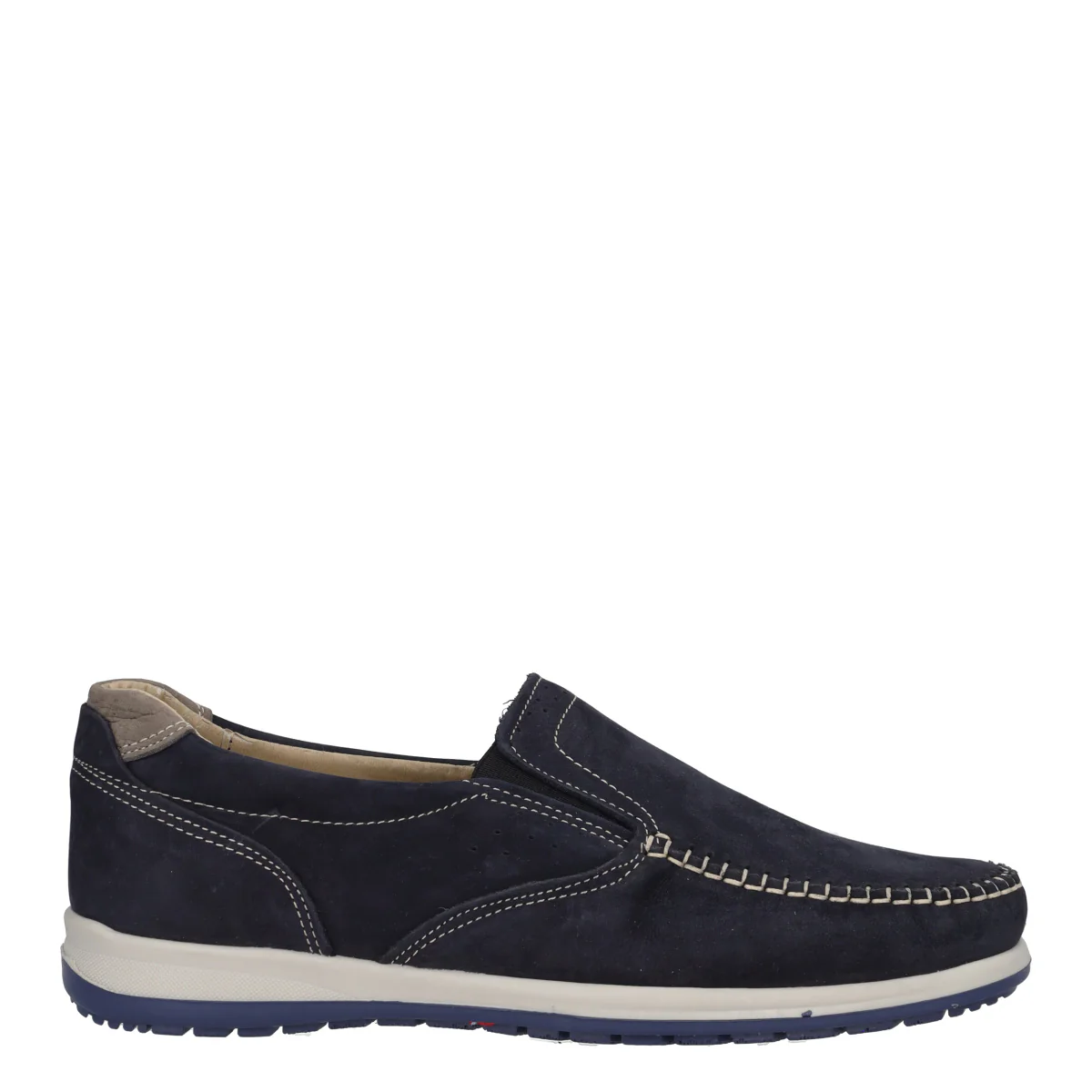 Mocassini Comfort Uomo Blu in Pelle